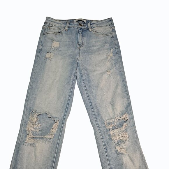Kancan Signature Light Wash Distressed Thrashed Denim Jeans Size 27 - Picture 1 of 16
